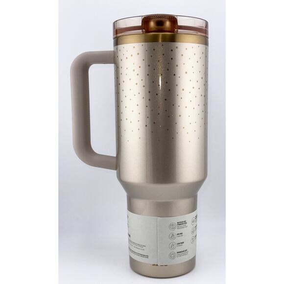 STANLEY HOLIDAY Protour Flip Straw Tumbler 40 oz, GOLD PROSECCO SHIMMER - Picture 3 of 6